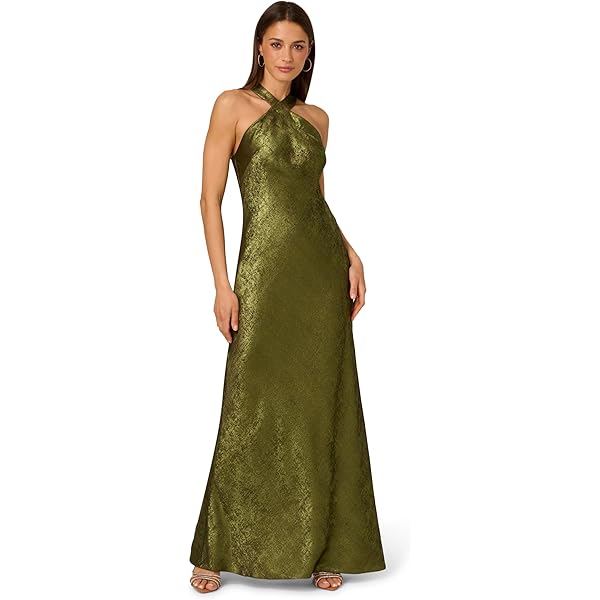 Amazon.com: Adrianna Papell Adrianna Evening Women's Foiled Woven Halter Gown, Light Gold, 0 : Clothing, Shoes & Jewelry Amazon.com: Adrianna Papell Adrianna Evening Women's Foiled Woven Halter Gown, Light Gold, 0 : Clothing, Shoes & Jewelry