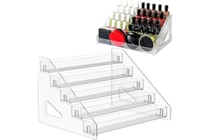 Heyaxdin 5-Tier Acrylic Nail Polish Holder Organizer Display Stand, 31×21×13 cm Eyeglasses Shelf for Essential Oils & Ink Sto