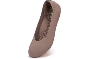 Frank Mully Women's Wide Width Flats Ballet Flats Round Toe Knit Flat Shoes with Arch Support Wide Toe Box