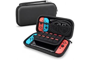 Case Compatível com Nintendo Switch OLED e Lite EVA Rígido Porta 10 Jogos | Forro interno macio para reduzir riscos e atritos durante o transporte