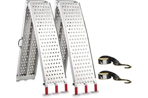 KOLOTOOL Powersports Loading Ramps 7.5FT Pickup Truck Ramps ATV Ramps with Handle, Foldable Ramps for Lawn Mower, Trailer, SUV, UTV, 1500 LBS Capacity 2PCS