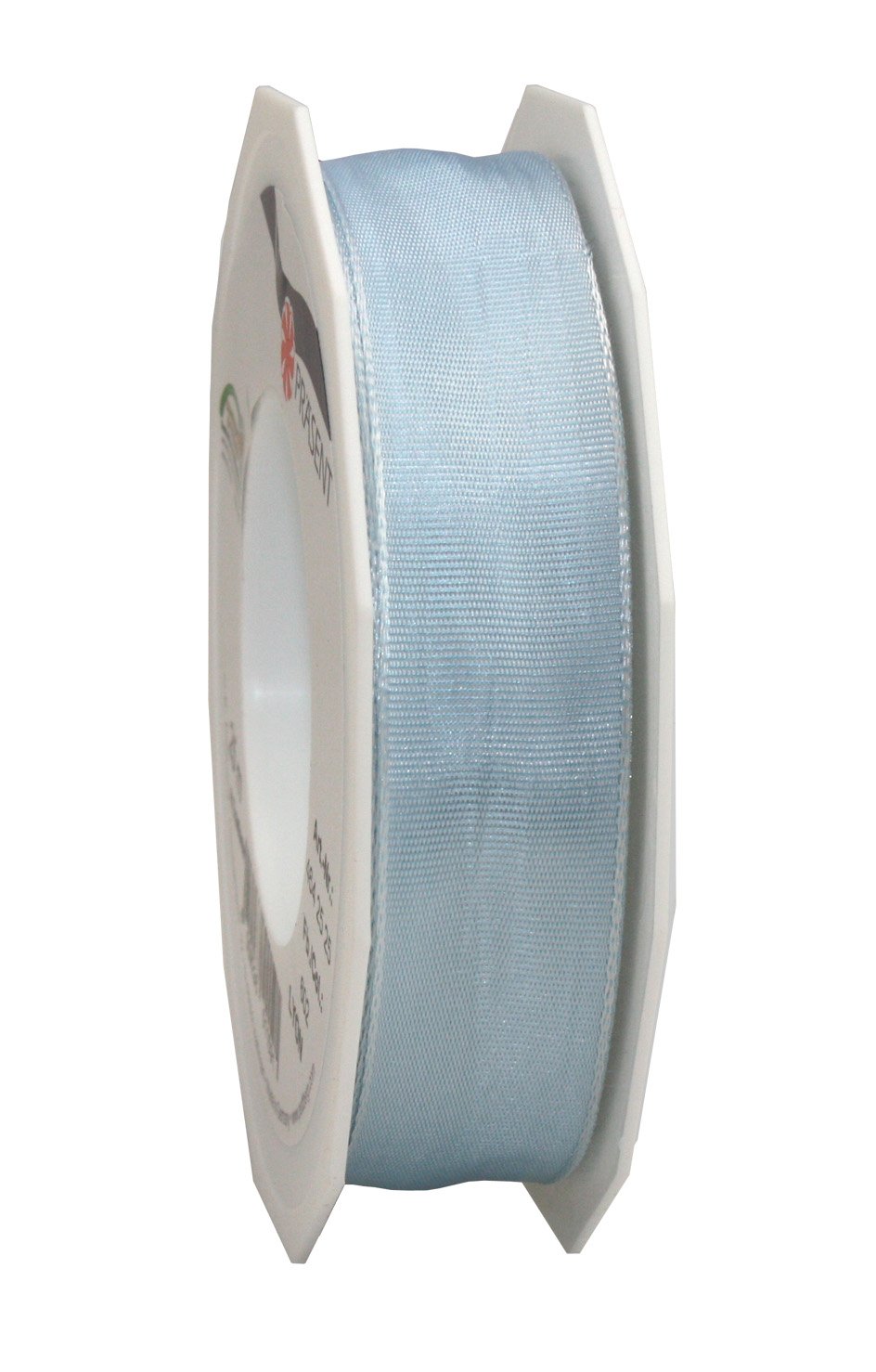 PRÄSENT - Lyon Wired Taffeta Ribbon Light Blue 25 mm width, 25 m length — image 1