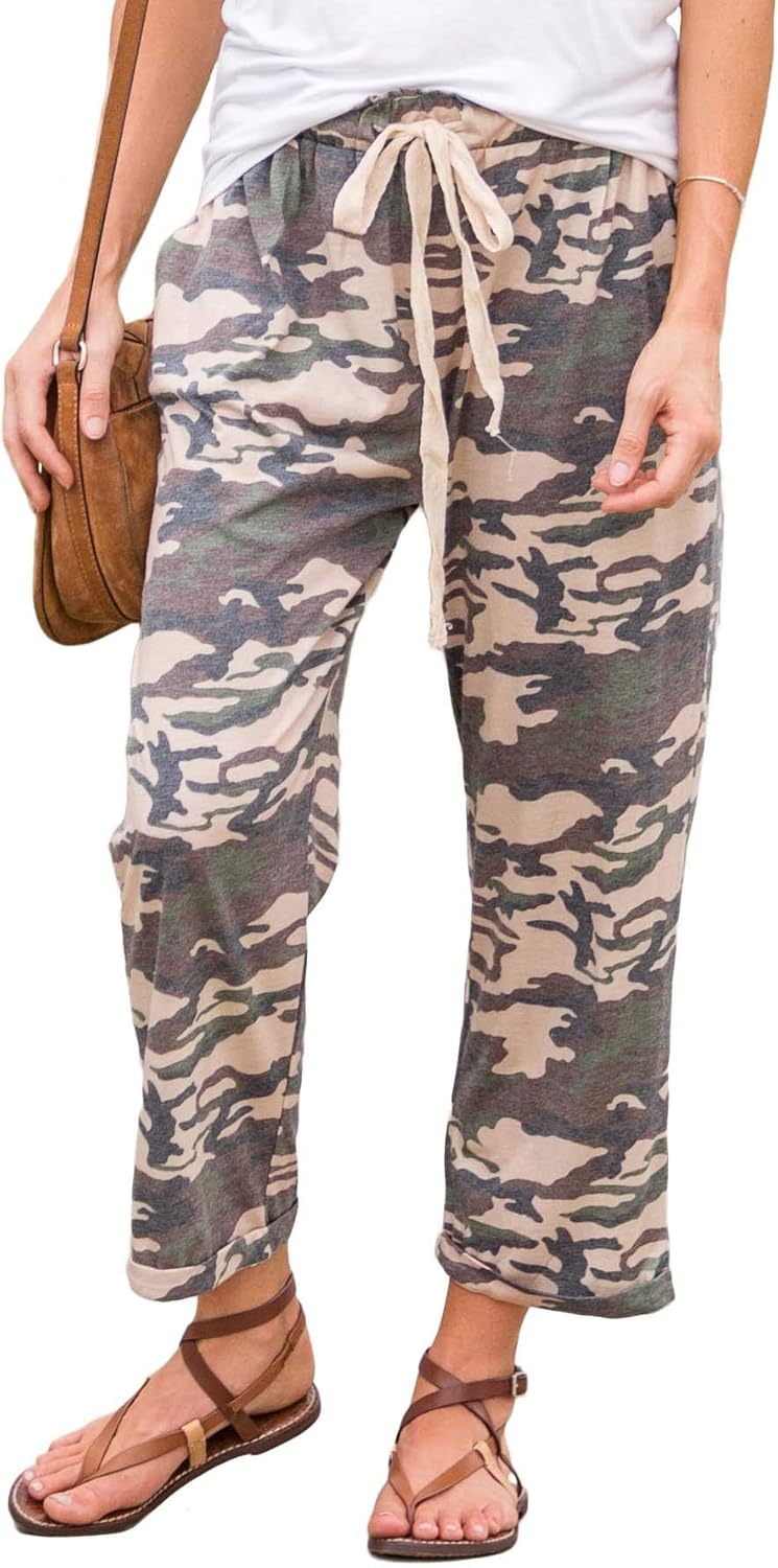 womens camo crop pants
