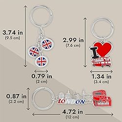 Juvale 6-Pack London Keychain Souvenir Gifts