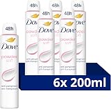 Dove Powder Soft Antiperspirant Deodorant 200 ml Pack of 6 48h Sweat Protection view 2