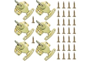 6 Pieces Dining Table Locks,Aulufft Training Dining Table Connector Door Drawer Cabinet Buckle Hardware Accessories with 30 Pieces Screws