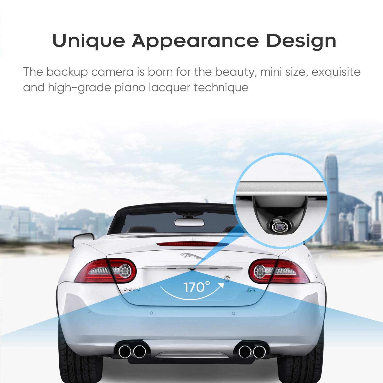 Pixelman PMG3A Backup Camera,Front/Rear View Camera HD Metal Lifetime Waterproof 170° Wide Angle Universal Reversing Camera for Car,Only Rearview Reverse Back Up Cam for Vehicle SUV Pickup (PMG3A-B)