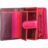 Visconti RB40 Multi Colored Small Soft Leather Ladies Wallet & Purse (Plum Multi)