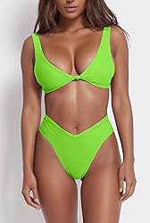 geluboao Two Piece High Cut Bathing Suits for Women