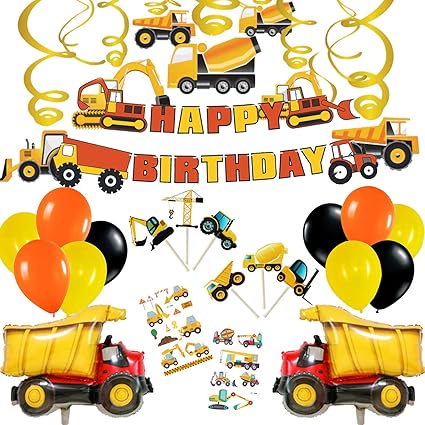 Amazon Com Construction Party Supplies Happy Birthday Party