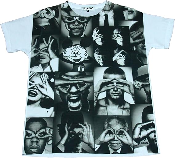 Amazon 世界 有名人 スター メガネ お洒落 インパクト 人気 アメリカ モデル ストリート系 デザインtシャツ おもしろtシャツ メンズtシャツ 半袖 並行輸入品 Tシャツ カットソー 通販