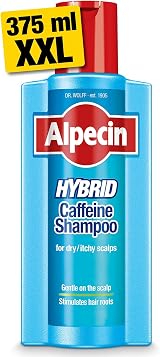 Alpecin Hybrid Shampoo 375ml – Natural Hair Growth for Sensitive Dry Scalp view 1