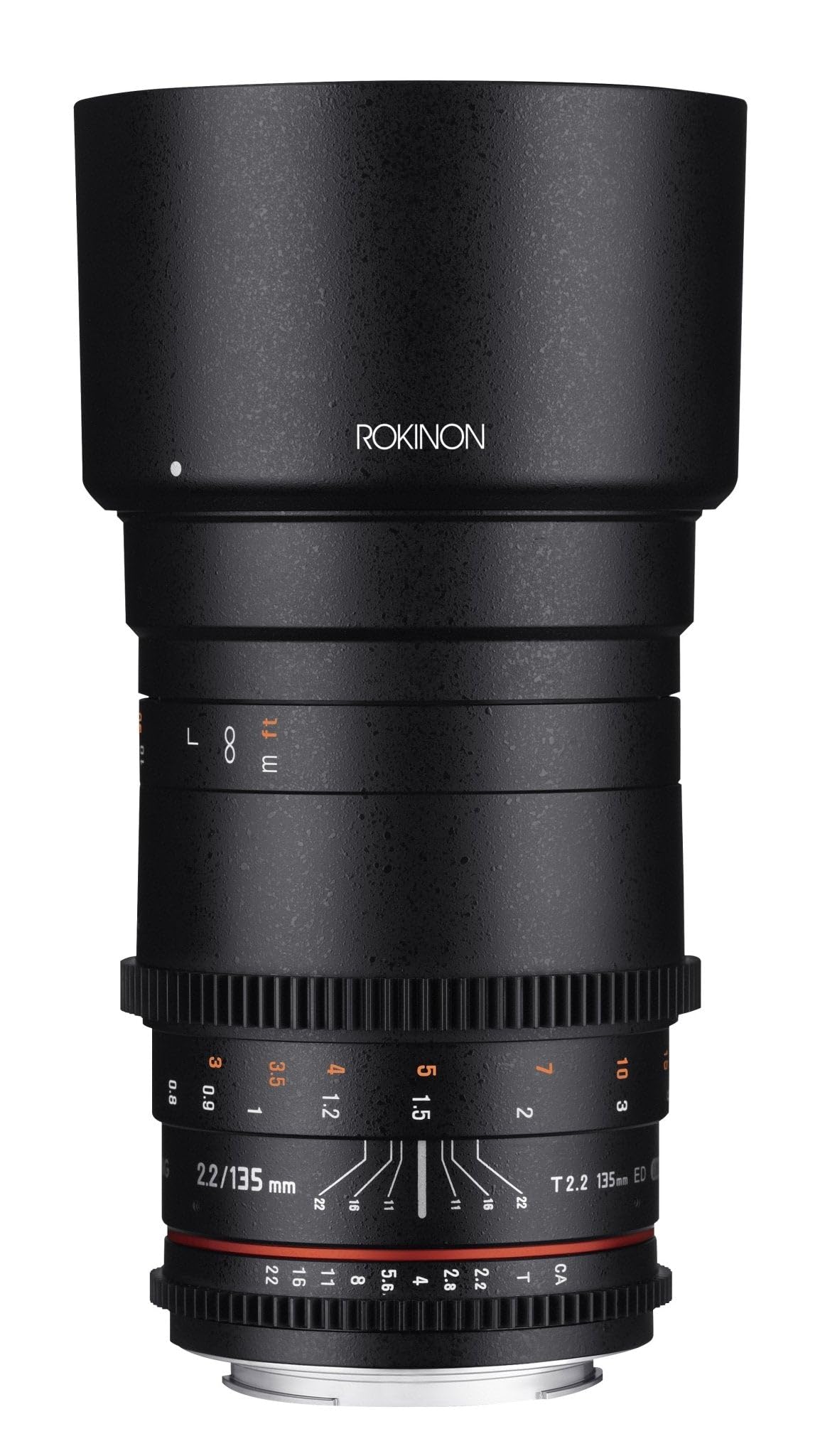 Rokinon Cine DS 135 mm T2.2 ED UMC Teleobjetivo Cine para cámaras Olympus y Panasonic Micro Four Thirds con lentes intercambiables