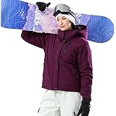 CAMEL CROWN Women's Winter Coats Hooded Ski Jacket Warm Fleece Waterproof Snowboard Jacket Windproof Windbreaker