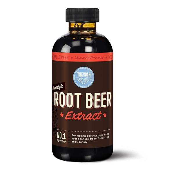 HIRES BIG H ROOT BEER EXTRACT, ROOT BEER SODA AND DESSERT SYRUP, 4 FL OZ (PACK OF 1)