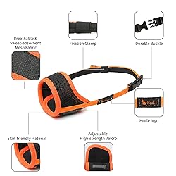 HEELE Dog Muzzle,Soft Nylon Muzzle Anti Biting