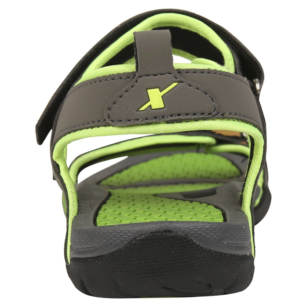 sparx women's ss0803l series drak grey fluorescent green synthetic casual sandal