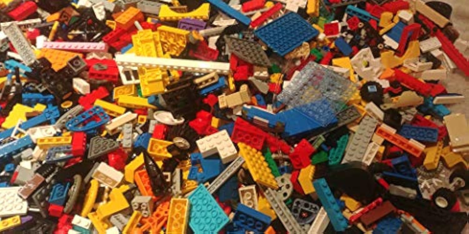 LEGO 1000g mixed pieces, blocks, bricks 1 kg, over 2lb random bulk assortment