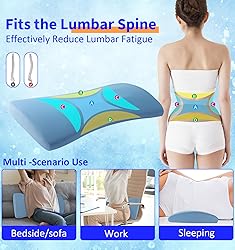 Lumbar Support Pillow for Bed Relief Back