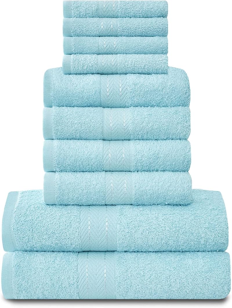 GC Gaveno Cavalia Towels 100% Egyptian Cotton 4 Face 4 Hand 2 Bath Turquoise