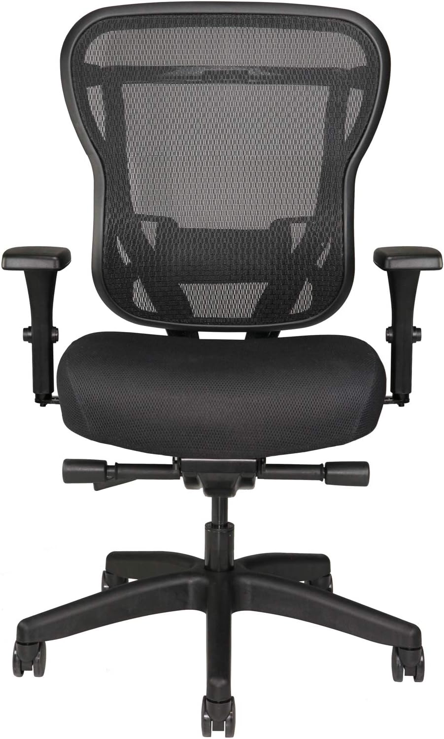 Oak Hollow Furniture Aloria Series Office Chair Ergonomic Executive Computer Chair, Fabric Soft Seat Cushion, Mesh Back, Adjustable Lumbar Support Swivel and Tilt (Black)