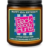RIZOOCE Happy 65th Birthday Decorations Gifts for Women Men, 65th Birthday Candles for Her Him, Funny 65 Years Old Ideas- Lavender Scented Candle
