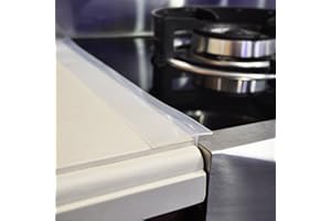 MOFASON Stove Counter Gap Cover, Kitchen Silicone Oven Gap Filler – 25 Inches Countertop Strips Gap Guard, Easy to Clean (Clear)