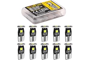 Spurtar 10PCS 194 LED Bulb Super Bright 6500K White Wedge 168 W5W 194 T10 LED Bulb 3030 Chipsets Replacement Bulbs for Interi