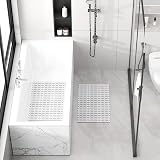 XIYUNTE Shower Mat Non Slip 68x40cm Anti Mould Grey view 9