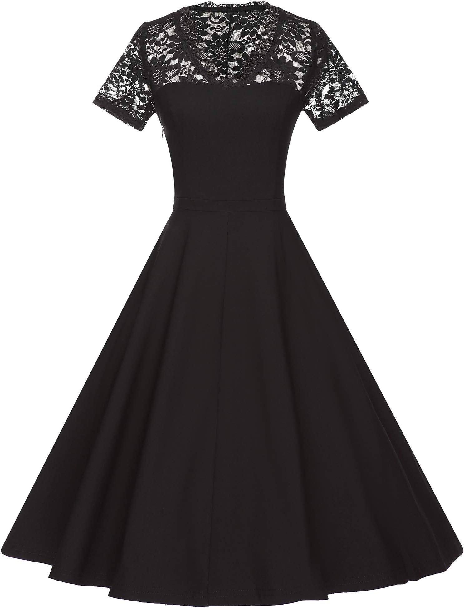 GownTown Women Splicing Swing Dress Party Picnic Cocktail Dress