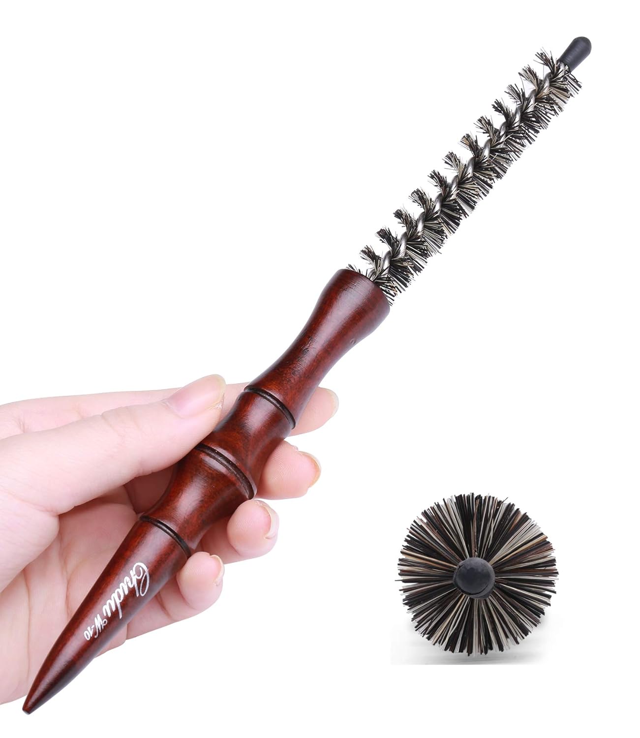 Amazon Com Mini Boar Bristle Round Brush For Short Hair Small