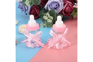Ymiko Baby Shower Favors, 24Pcs Baby Shower Bottles, Mini Fillable Bottles Candy Bottles, Baby Shower Gifts, for Children Bir