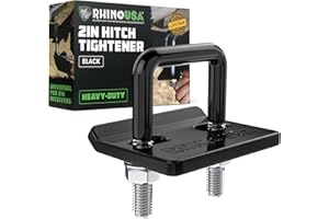 Rhino USA Hitch Tightener Anti Rattle Clamp (for 2 inch Hitches) Heavy Duty Steel Trailer Hitch Stabilizer - Weatherproof Pro