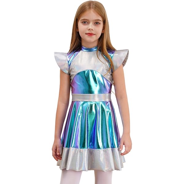 open lace back dress Amazon.com: Sinleey Kids Girls Halloween Alien Dress Metallic Princess Dress  Cosplay Halloween Themed Fancy Party Dress Up Silver 10 Years : Clothing,  Shoes & Jewelry