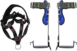 NeNchengLi Tree Climbing Spike Set - Adjustable Tree Climbing Gear with Spike Tool