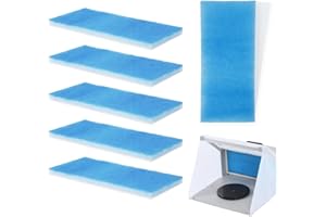 WISEPRO 6 PCS Airbrush Spray Booth Filter, 2 Layer Paint Booth Filters Spray Booth Replace Filter Compatible with Master, Paasche, Sky Enterprise, Airhobby