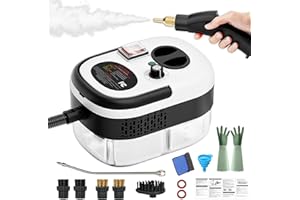 AULANK 2500W Handheld Steam Cleaner,Portable Car Steamer For Auto Detailing,High-Temperature and Pressure Steam Cleaner For Home, Steam Cleaning Machine for Furniture,Kitchen,Grout,Floor,Tile (white&black)