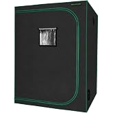 MELONFARM 57"x57"x80'' Grow Tent, High Reflective 600D Diamond Mylar Canvas with Observation Window and Floor Tray for Hydroponic Indoor Plant Growing