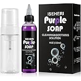 iseheri Ultra Concentrated Purple Soap Tattoo 4OZ with Foaming Bottle 120ml, Tattoo Supplies for Tattoos Piercings, Clean Skin Equipment