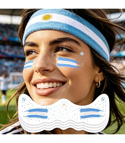 Womaha 40 hojas de tatuajes temporales de meme de la bandera de España para niños, fanáticos de la cara, calcomanías de tatuaje para adultos, accesorios de actividades grupales