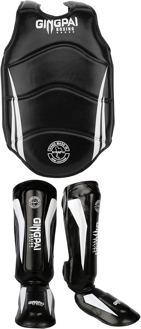 GINGPAI WKF Approved Karate Chest Guard - Foam Padded Protective Vest For Kids & Adults