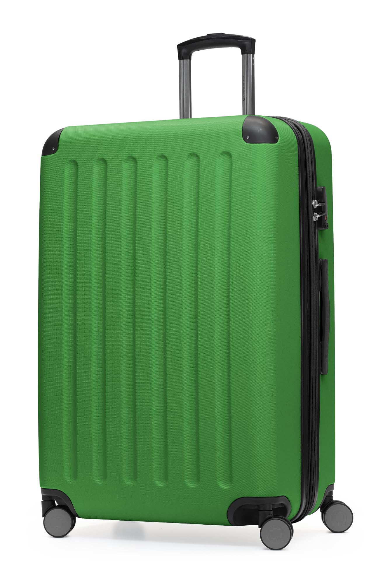 Hauptstadtkoffer Spree – Large Hardshell Suitcase, TSA Lock, 4 Double Wheels, Trolley Luggage, Rolling Suitcase, Travel Case with Expandable Capacity, 75 cm, 119 Liters, Green