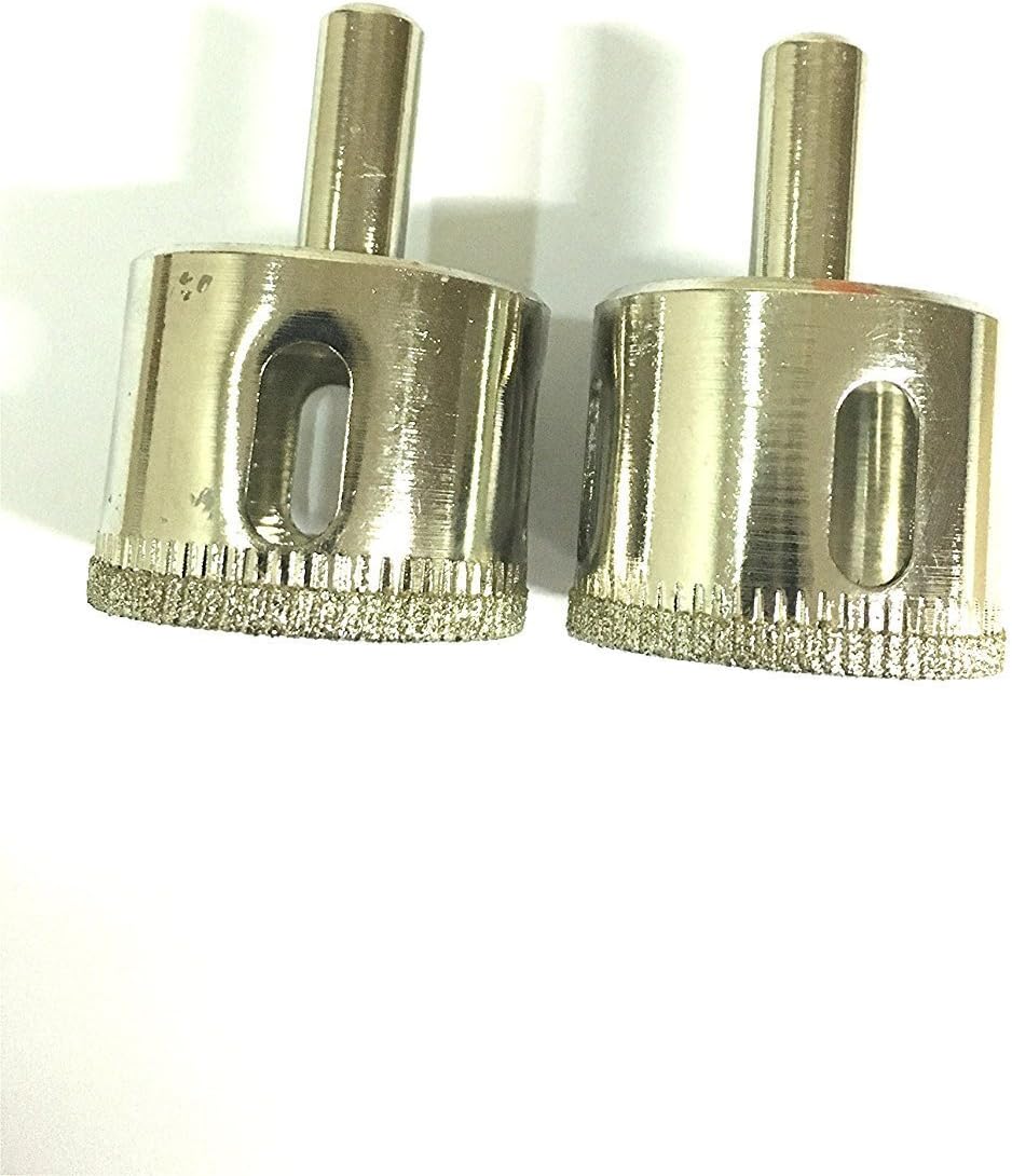 MEETOZ Diamond Hole Saw Tile Ceramic Glass Porcelain Marble Drill Bit Tool - 38mm x 2, Silver, 38mm 2pcs