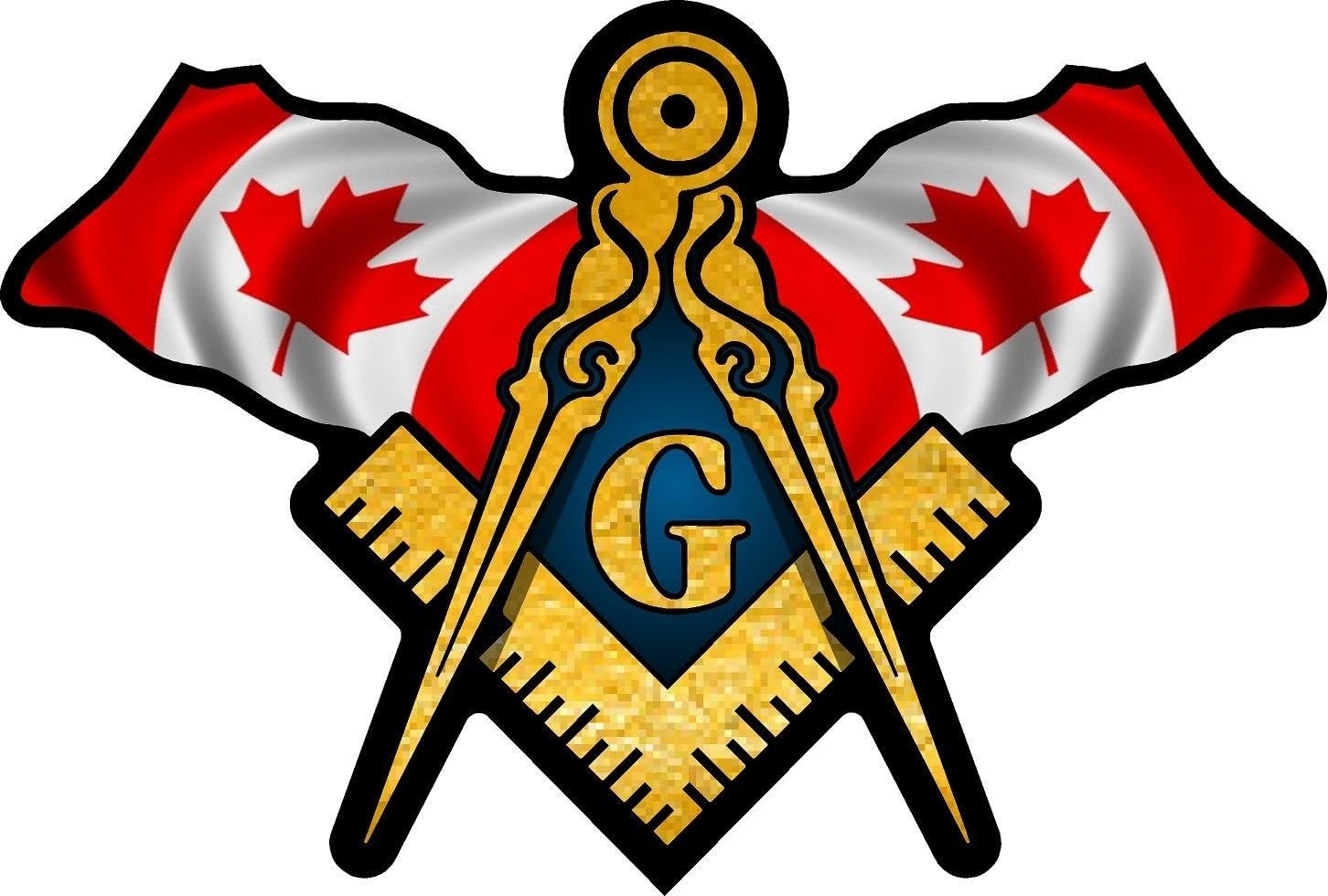 Amazon Prosticker 0 1 3 X 5 フリーメイソンシリーズカナダ国旗フリーメイソンデカールステッカー 外装 エアロパーツ 車 バイク