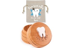 FAIDOLLRY Tooth Fairy Box & Pouch,Tooth Fairy Gifts,Tooth Boxes For Lost Teeth For Kids,First Tooth Keepsake Box (Tooth box style, Blue tooth fairy)