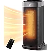 Space Heater for Indoor Use, 1500W Portable Room Heaters with 80°Oscillating, 5 Modes, 24Hrs Timer, Thermostat, Electric Heat