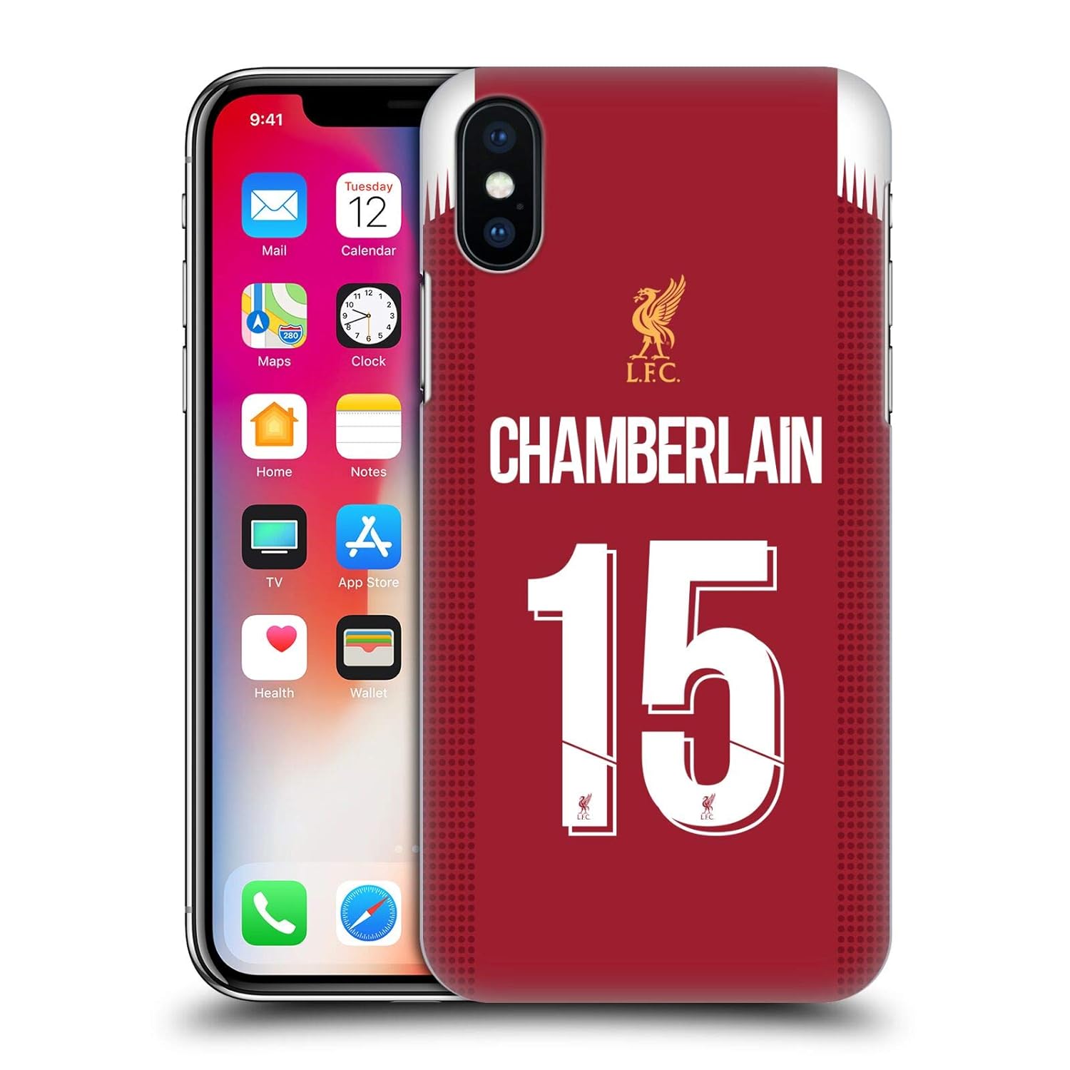 Official Liverpool Football Club Alex Oxlade-Chamberlain 2019/20 Players Home KIT Group 1 Hard Back Case Compatible for iPhone X/iPhone Xs