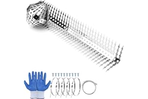 10FT Bird Spikes, Squirrels Spike, Raccoon Snake Deterrent, Squirrel Spikes, Stainless Steel Squirrel baffles for Bird feeder