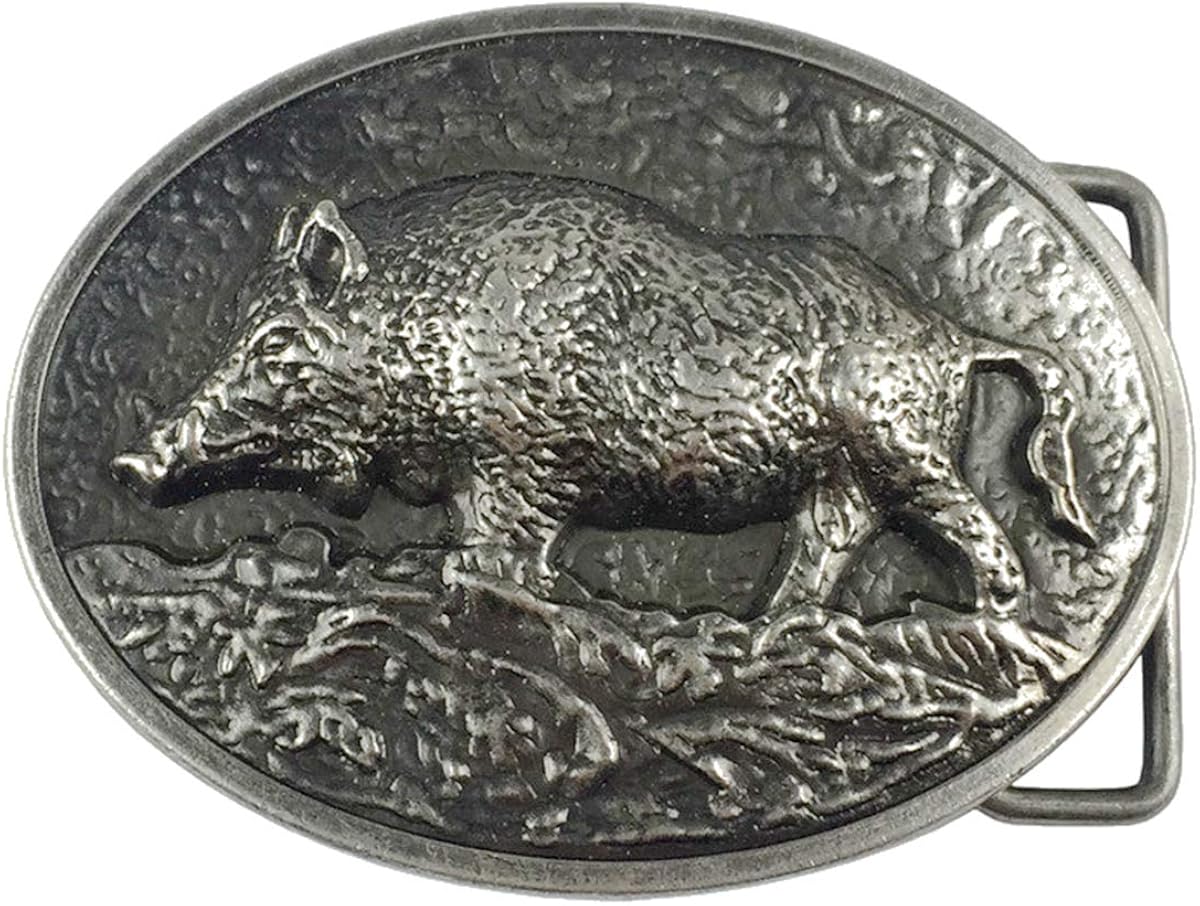 Hog Pig Belt Buckle Western Cowboy Native American