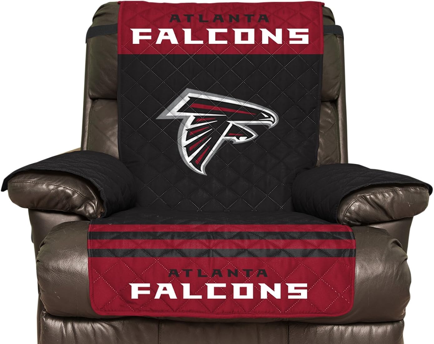 NFL Atlanta Falcons Recliner Reversible Furniture Protector with Elastic Straps, 80-inches by 65-inches